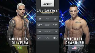 Charles Oliveira vs Michael Chandler.Чарльз Оливейра против Майкла Чендлера.Полный бой.