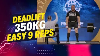 Deadlift 350kg x 9 power bar no suit