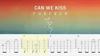 Kina - Can We Kiss Forever - Fingerstyle Guitar Cover ll TAB