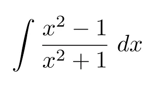 Integral of (x^2-1)/(x^2+1)