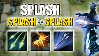 Imba Razor Triple Hit Splash [Marksmanship + Split Shot + Flak Cannon] Dota 2 Ability Draft