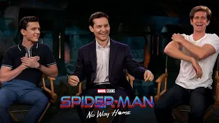 Tom Holland, Tobey Maguire, and Andrew Garfield Talk About SPIDER MAN: NO WAY HOME!!