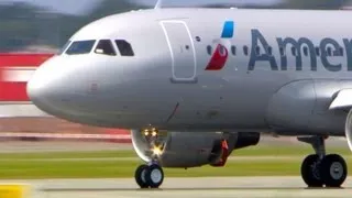 New American Airlines A319 - Landing, Close-Ups, Take-Off