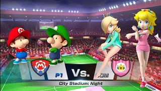 Mario Sports Superstars - Baby Mario e Baby Luigi Vs Peach e Rosalina - Champions Cup Round 1