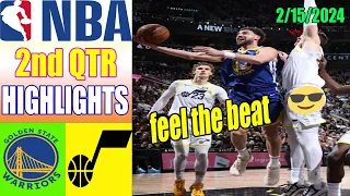 Golden State Warriors vs Utah Jazz [FULL GAME] 2nd QTR (Feb 15, 2024) | NBA Highlights 2024