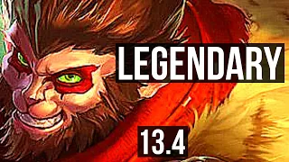 WUKONG vs ZAC (JNG) | 17/2/8, 2.0M mastery, Legendary | KR Diamond | 13.4