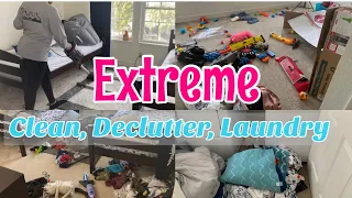 EXTREME CLEAN WITH ME | LAUNDRY MOTIVATION | SPEED CLEAN | CLEANING MOTIVATION