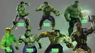 Hulk transform from 70s to 2017 Thor Ragnarok