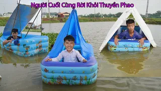 Hưng Troll | Thử Thách Người Cuối Cùng Ngừng Cắm Trại Trên Thuyền Phao Tự Chế Thắng Nhận 500$