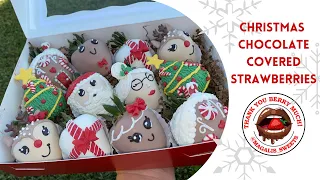 Christmas Chocolate Covered Strawberries: Step by Step Tutorial