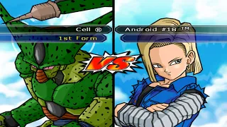 Dragon Ball Z Budokai Tenkaichi 2 CPU Battles Cell (1st Form) vs. Android #18 (BO5)