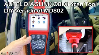 AUTEL DIAGLINK OBDII Diagnostic Scan Tool - DIY Version of MD802