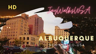WALKING DOWNTOWN ALBUQUERQUE (ABQQ)- NEW MEXICO DURING ARTWALK -VIBRANT & LIVELY CROWD SCENE -ASMR