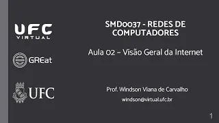 Redes de Computadores - Aula 02 -Visão Geral da Internet