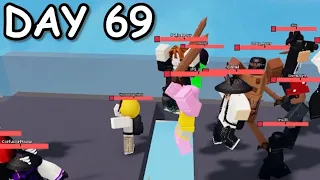 Last to stop Jumping wins.. (Roblox Bedwars)