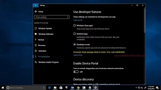 How to fix windows 10 developer mode package failed to install error code 0x80004005