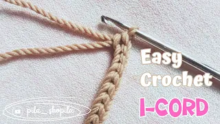 Crochet I - Cord tutorial | simple , fast , easy | tali tas rajut termudah @S.pilaCrochet
