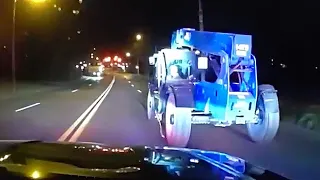 CHILD stole a Forklift and Began DESTROYING the City. Police High Speed Chases.