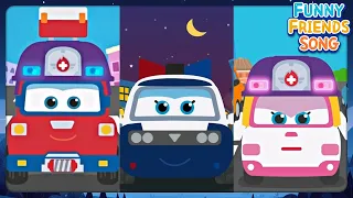 Police Car, Ambulance, Fire Truck loop playback | Kids Song | Superwings Song | Nursery Rhymes