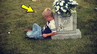 The son came to visit his father's grave, when suddenly he heard a familiar voice!