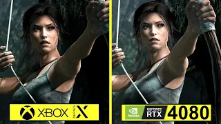 Tomb Raider Definitive Edition Xbox Series X vs PC RTX 4080 Graphics Comparison