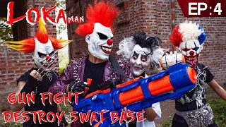 GUGU Nerf War Ep 6 : CID Dragon Nerf Guns Fight Boss Loka Mask Family Worin And Tick