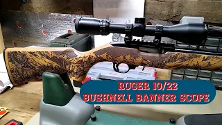 Ruger 10/22 wildlife edition mounting a Bushnell Banner rifle scope. @boomstick779