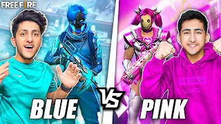 Blue Vs Pink Colour Battle In Free Fire 1 vs 1 - Garena Free Fire