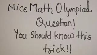 A Nice Math Olympiad Question #maths #mamtamaam