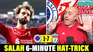 SALAH HAT-TRICK SHUTS CRITICS UP! Rangers 1-7 Liverpool Match Reaction