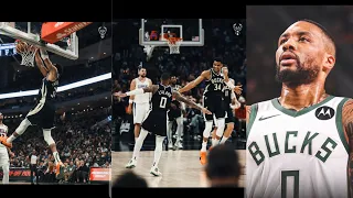 Giannis & lillard being an iconic duo for 4 mins straight!!