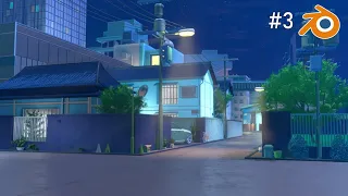 Blender anime style environment modelling time lapse #3