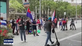 Thousands of Cubans protest in the streets of Havana