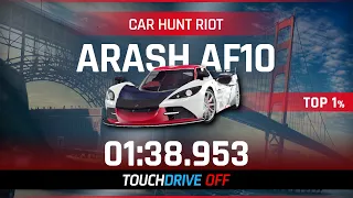 Asphalt 9 Car Hunt Riot - ARASH AF10 - 01.38.953 - Top 1% Manual Drive Reference Lap