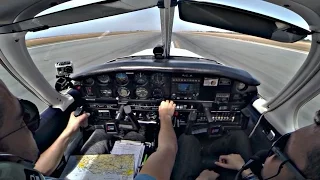 Piper PA28 Cherokee - Takeoff from Paphos Intl - Airliner Style! - GoPro Cockpit Views & ATC Audio