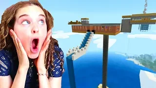 WHO BUILDS THE BEST SKY BASE in Minecraft Gaming w/ The Norris Nuts