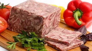 Cooking pig head recipe / Head cheese