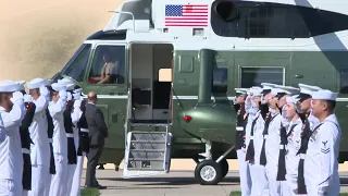 South Korean President and Japanese Prime Minister Arrive at Camp David, United States