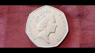 USA COLLECTION OF 1997 FIFTY/50 PENCES,QUEEN ELIZABETH THE SECOND.