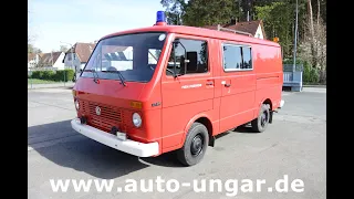 VW LT31 Feuerwehr TSF Ludwig-Ausbau Oldtimer Bj. 1986 6-Zylinder Benzin www.auto-ungar.de