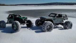 Axial Capra & Axial Wraith Spawn trailing between the storms!