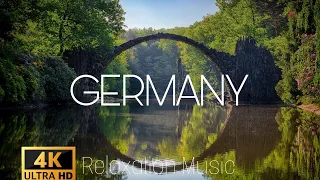 4K Video FLYING by a Drone in Germany (Detmold) Relaxation music with beautiful nature (4k Ultra HD)