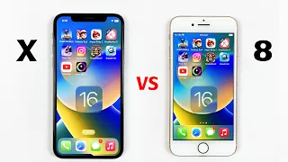 iPhone X vs iPhone 8 SPEED TEST After iOS 16 | Which Should You Buy in 2022?