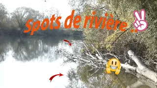 Pêche carpe, trouver des spots rivière 😉..