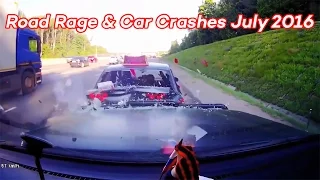 Road Rage & Car Crashes Compilation July 2016