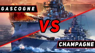 ЛИНКОР CHAMPAGNE VS GASCOGNE! МИР КОРАБЛЕЙ/WORLD OF WARSHIPS