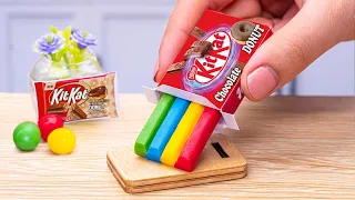 Amazing KITKAT Cake | Best Miniature RAINBOW Chocolate Cake Decorating | Tiny RAINBOW KitKat Recipes