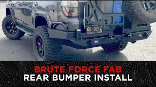 Brute Force Fab FACTORY Rear Bumper install on 5th Gen 4 Runner