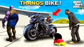 Shin Chan & Franklin Stealing Thanos Infinity Super Powerful Bike in Gta 5 in Telugu