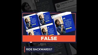 FALSE: Robredo says motorcycle passengers should face backward